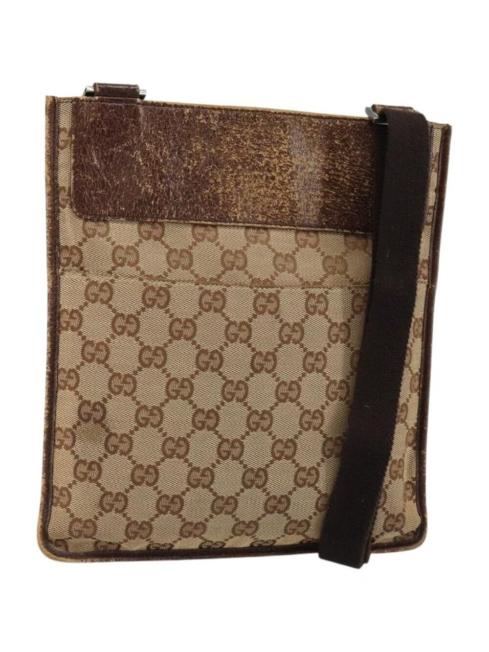 GUCCI GG Canvas Shoulder Bag Beige 27639